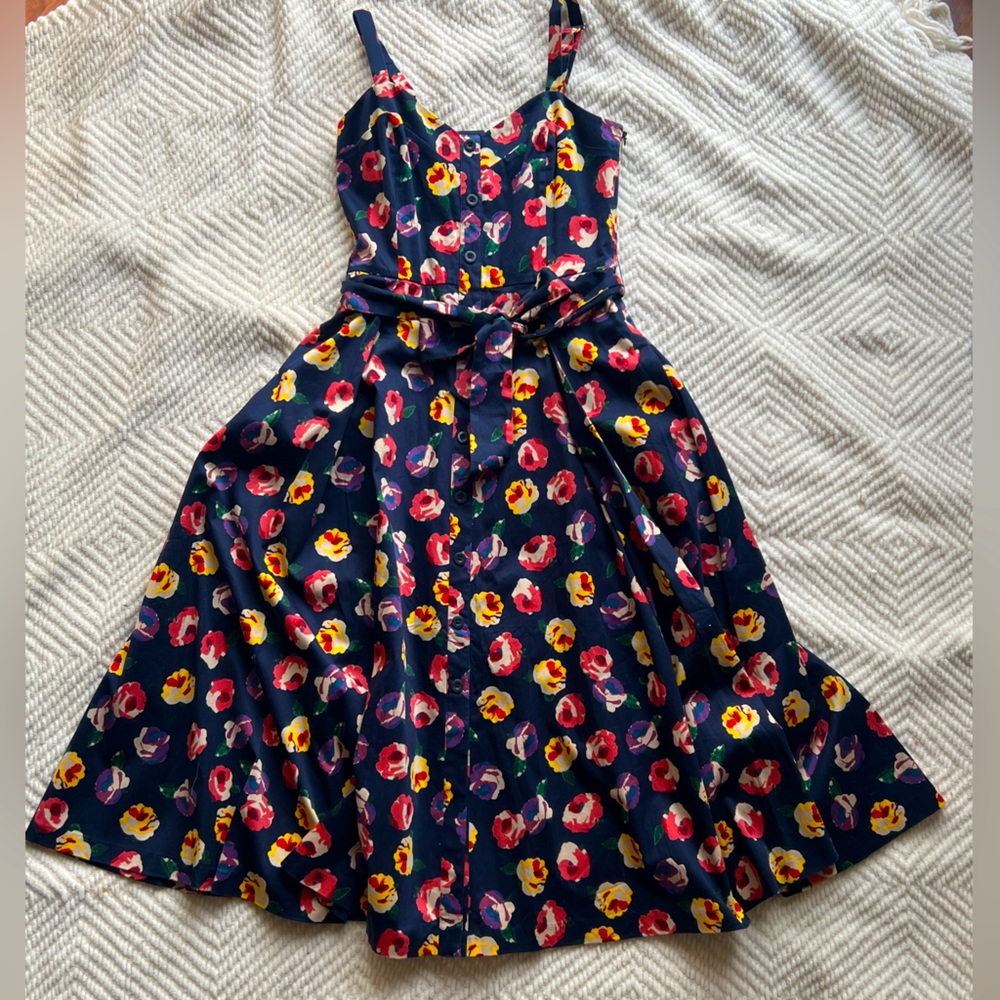 Rachel Roy Navy floral Midi Dress